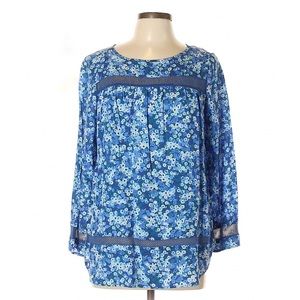 💙💙Gap Blue Floral Long Sleeve Blouse